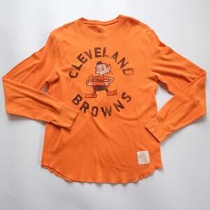 Retro Sport Authentic Cleveland Browns Thermal Pullover Shirt Elf